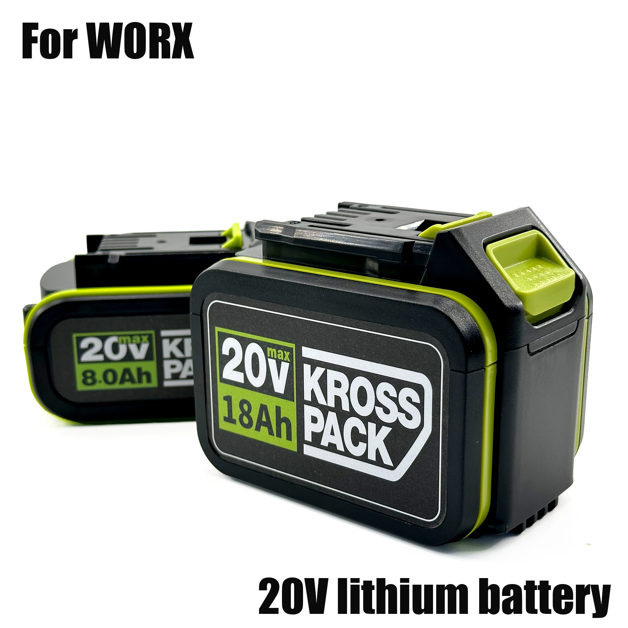 20V 6.0Ah/8.0Ah/18.0Ah Replacement Battery for WORX Series Power Tools Compatible with WA3016 WA3023 WA3054 WA3027