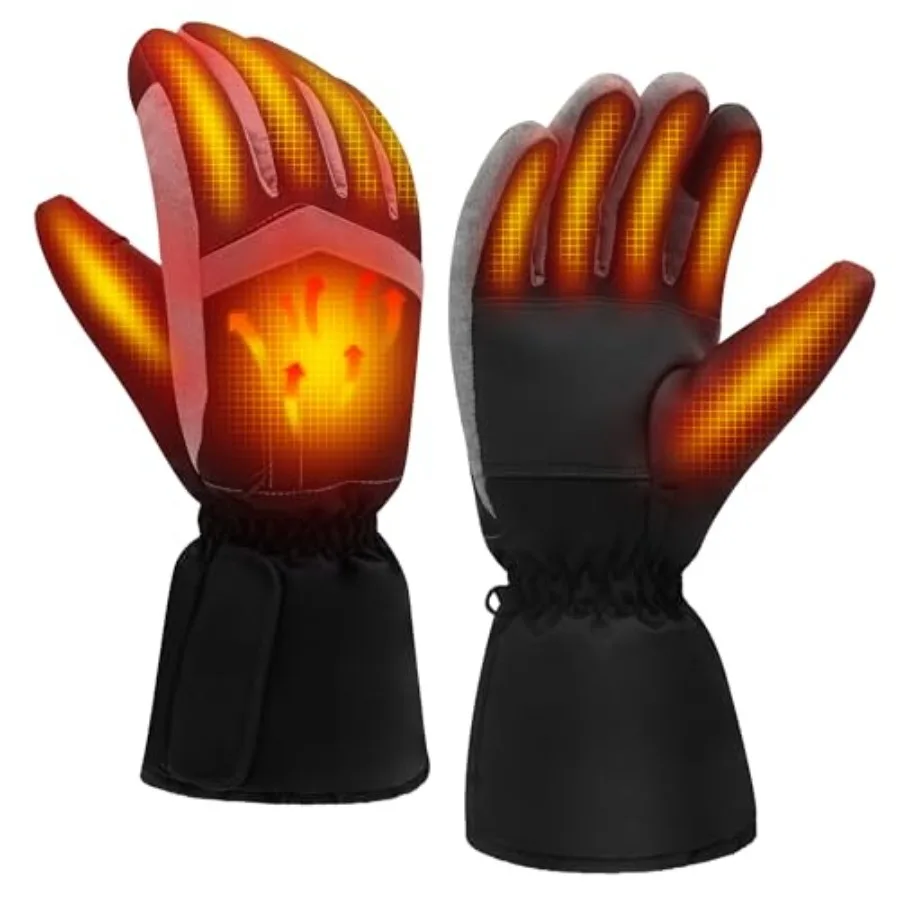 

Перчатки с подогревом 5В 5000мАч, водонепроницаемые, ветрозащитные, с сенсорным экраном, для пеших прогулок, велоспорта, катания на лыжах, кемпинга, сноубординга