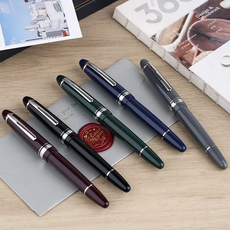 MAJOHN P136 Fountain Pen Metal Copper Piston EF 0.4mm F 0.5mm M Nibs School Office Supplies Student Writing Gifts Pen Stationery