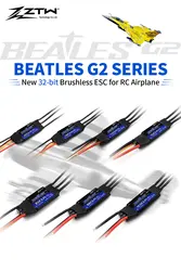 ZTW ESC Beatles 20A/30A/40A/50A/60A/80A/100A G2 SBEC 5/6V 8A 2-6S regolatore di velocità Brushless a 32 Bit per aereo RC ad ala fissa