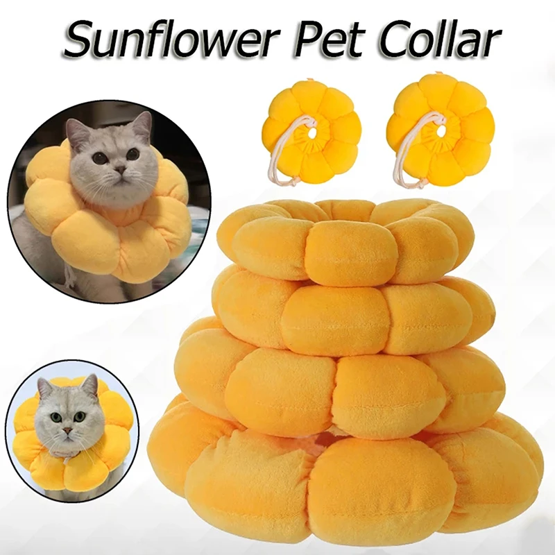 Sunflower Elizabethan collar cat collar pet dog collar sterilization shame circle anti-licking and anti-scratch cover