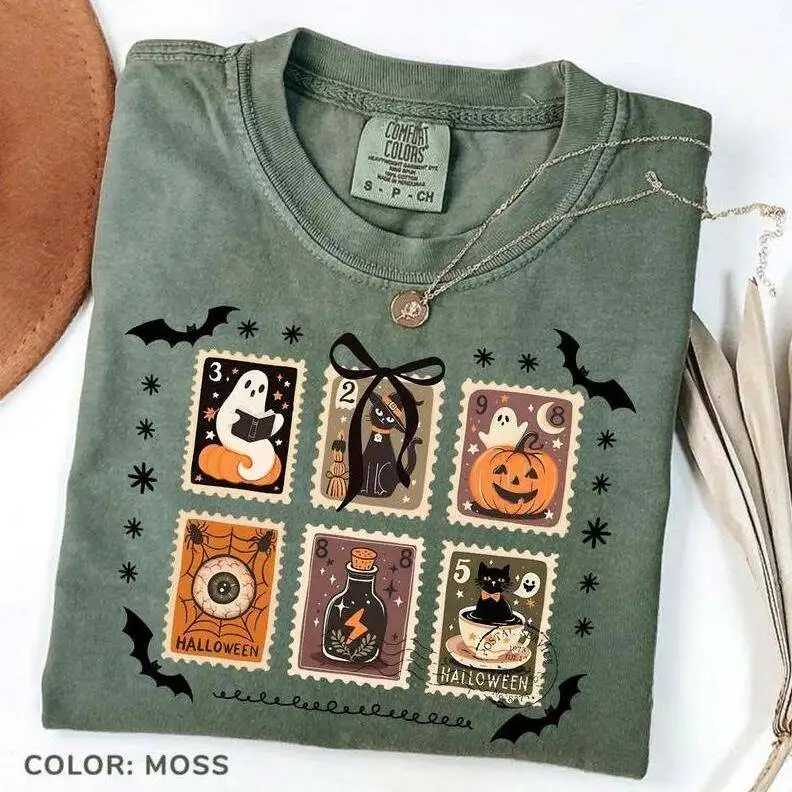 Halloween Ghost Bat  Hoodie Women's Casual Sportswear Three-piece Set No Brand Registered Trademark Spring 2025