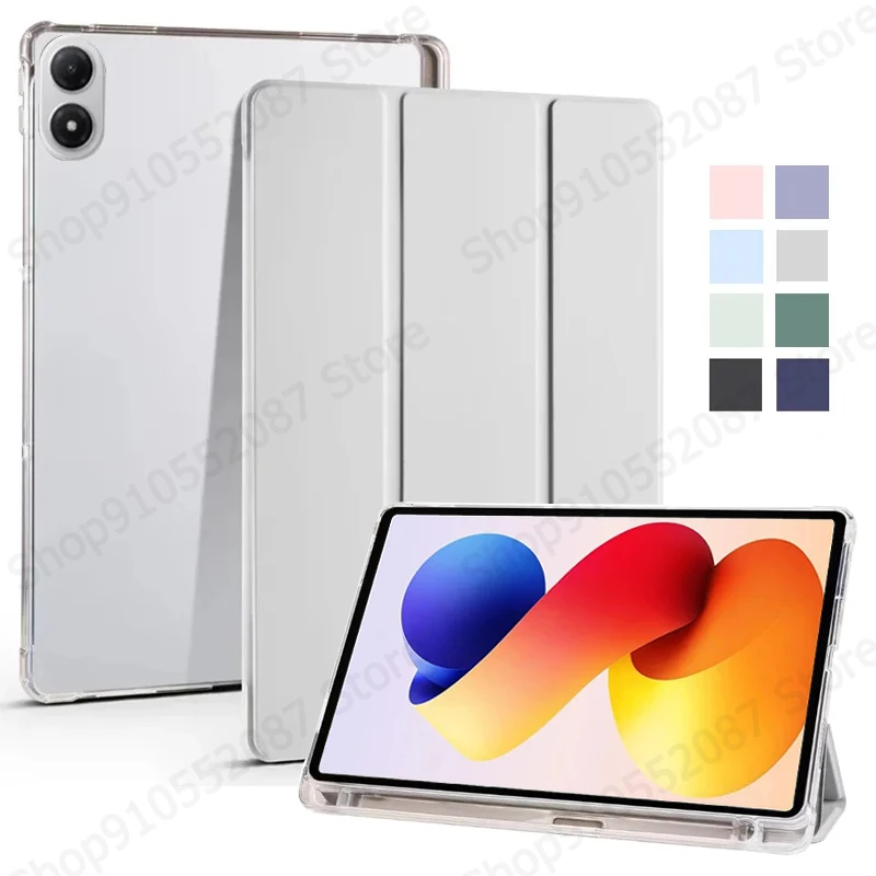 

Funda For Redmi Pad 2 Pro 12.1 Case With Pen Holder Trifold Soft Back Stand Tablet Coque For Xiaomi Redmi Pad 2 Pro Case 12.1"