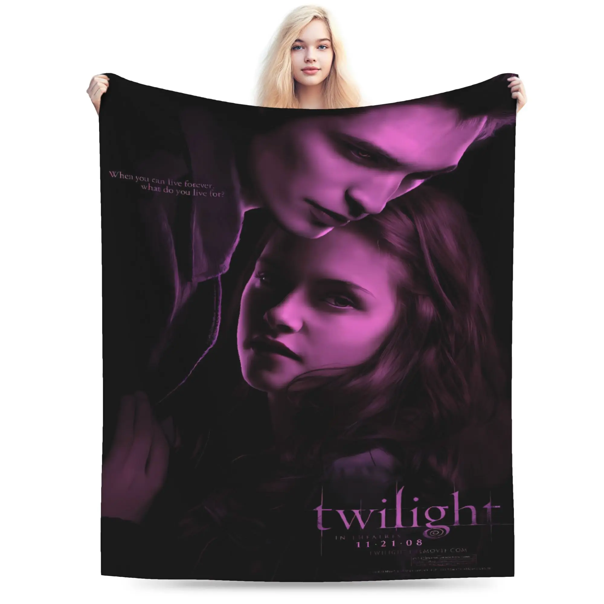 Super Soft Blanket Picnic 3D The Twilight Saga Edward Bella 6 Throw Blanket  Flannel Bedspread For Living Room Sofa Bed Cover