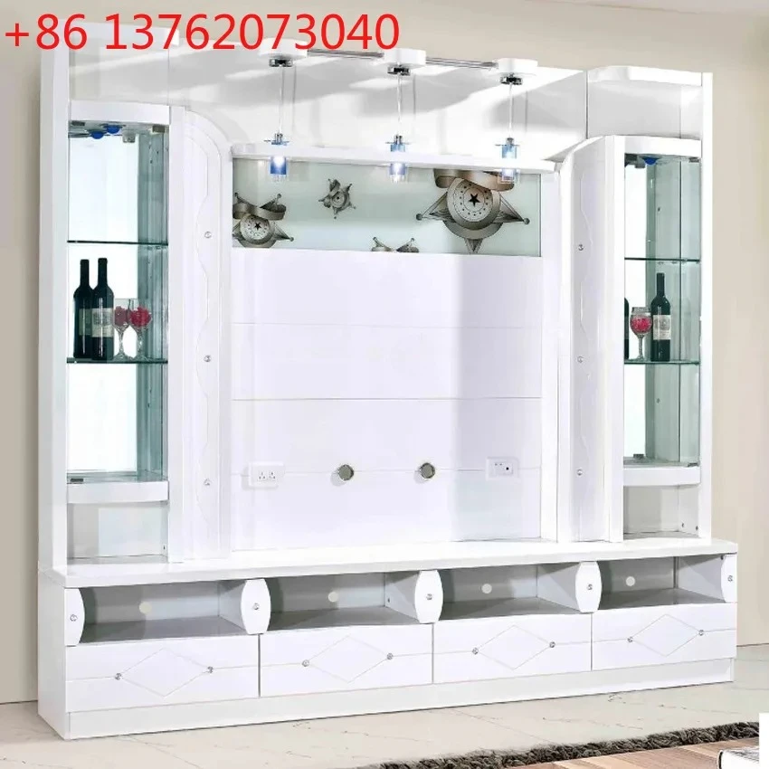 A55 Living room integrated TV cabinet, modern simple combination wall European multi-functional storage background wall cabinet