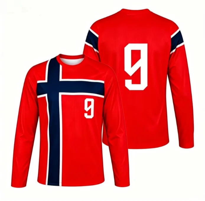 2026 Elring Haaland Memorial Fan Football Jersey Men's Long-Sleeved T-Shirt Men's Shirt Women's Tee Family Look Boys Clothes Y2K
