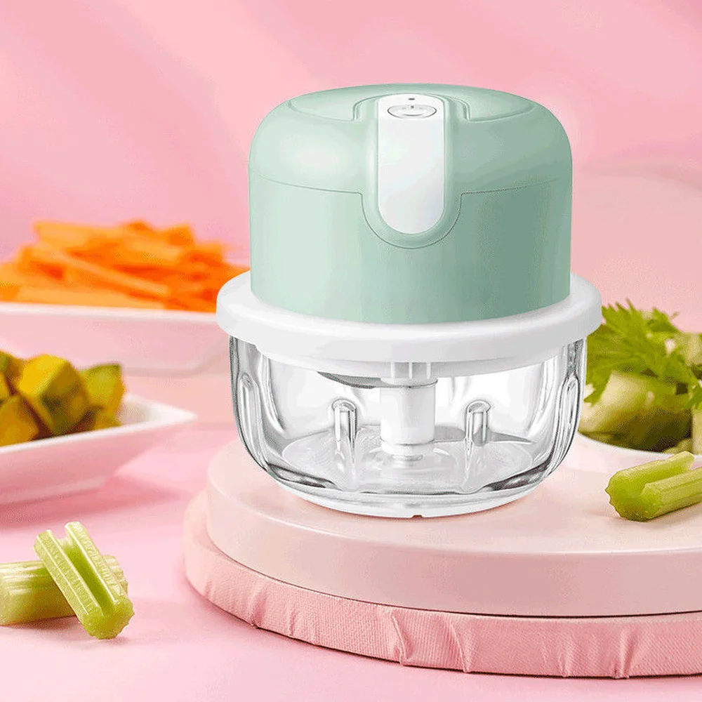 Mini Electric Blender Vegetable Chopper Garlic Masher Crusher USB Rechargeable Ginger Meat Grinder Food Processor Kitchen Gadget
