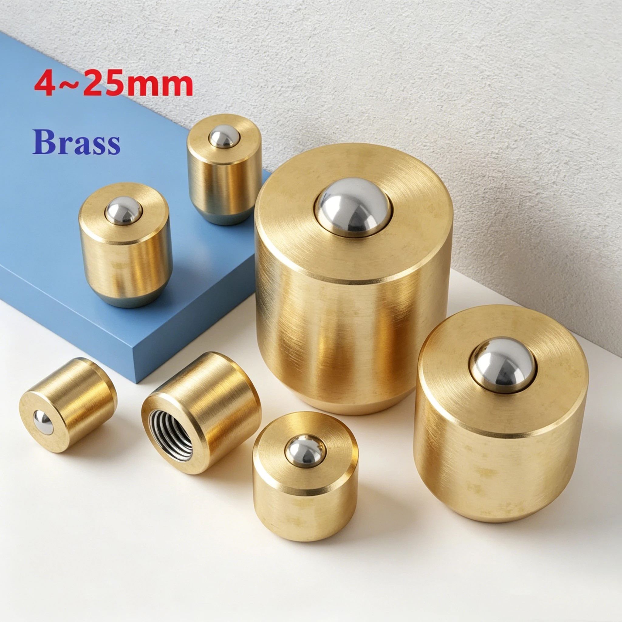 OD 4mm to 25mm Brass Press Fit Ball Oiler Push Button Grease Oil Cup Spring Nozzle For Engine Motor Mechanical Lubrication