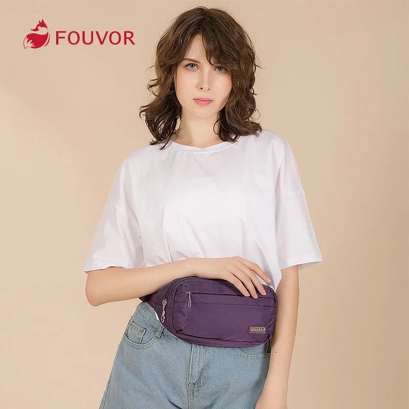 Fouvor Women\'s Bags 2025 Fashion High Quality Waist Pack Outdoor Sport Running Nylon Chest Bags Waterproof Fanny Packs 2800-23