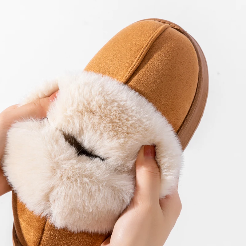 Men's Winter Slip-On Slippers Thick Memory Foam Sole, Ultra-Soft Fleece Lined, High-Top Warm House Shoes for Indoor & Outdoor