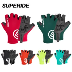 SUPERIDE Men Women Half Finger Riding Cycling Gloves Sports Anti-sweat Road Bike Gloves Padded Shockproof MTB Bicycle Gloves