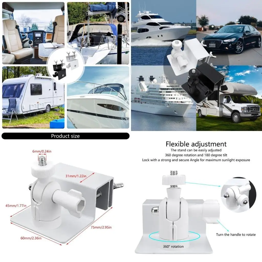 

652F Multipurpose Gutter Brackets for Solar Panel and Cameras With Adjustable and Weather Resistance Designs Accessory