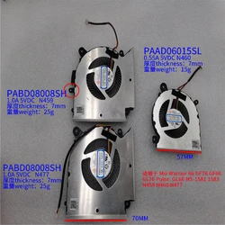 CPU GPU FAN FOR Msi Warrior 66 GF76 GF66 GL76 Pulse GL66 MS-1581 1583 PABD08008SH N477 N459 PAAD06015SL N460