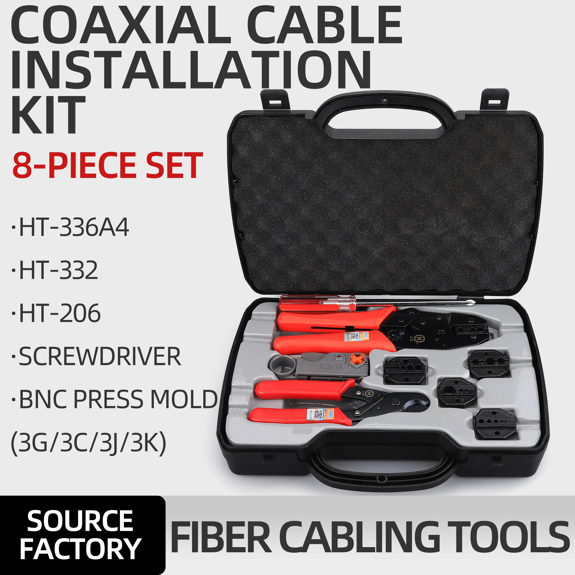 Ht-330k Practical Metal  Piler Combination Tool Kit 8 In 1 Crimping Tool Set With Screwdriver