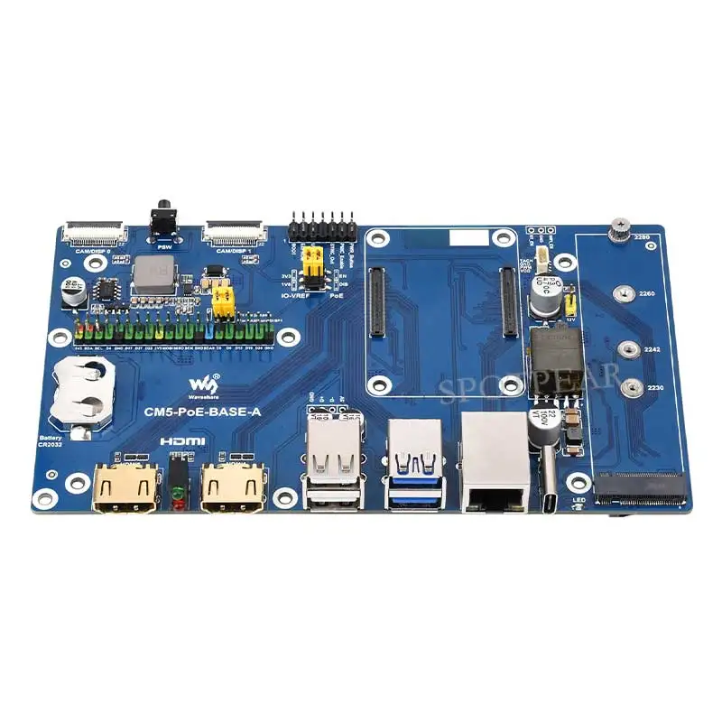 Raspberry Pi Compute Module 5 PoE BASE A IO Board RJ45 For CM5 Lite/eMMC