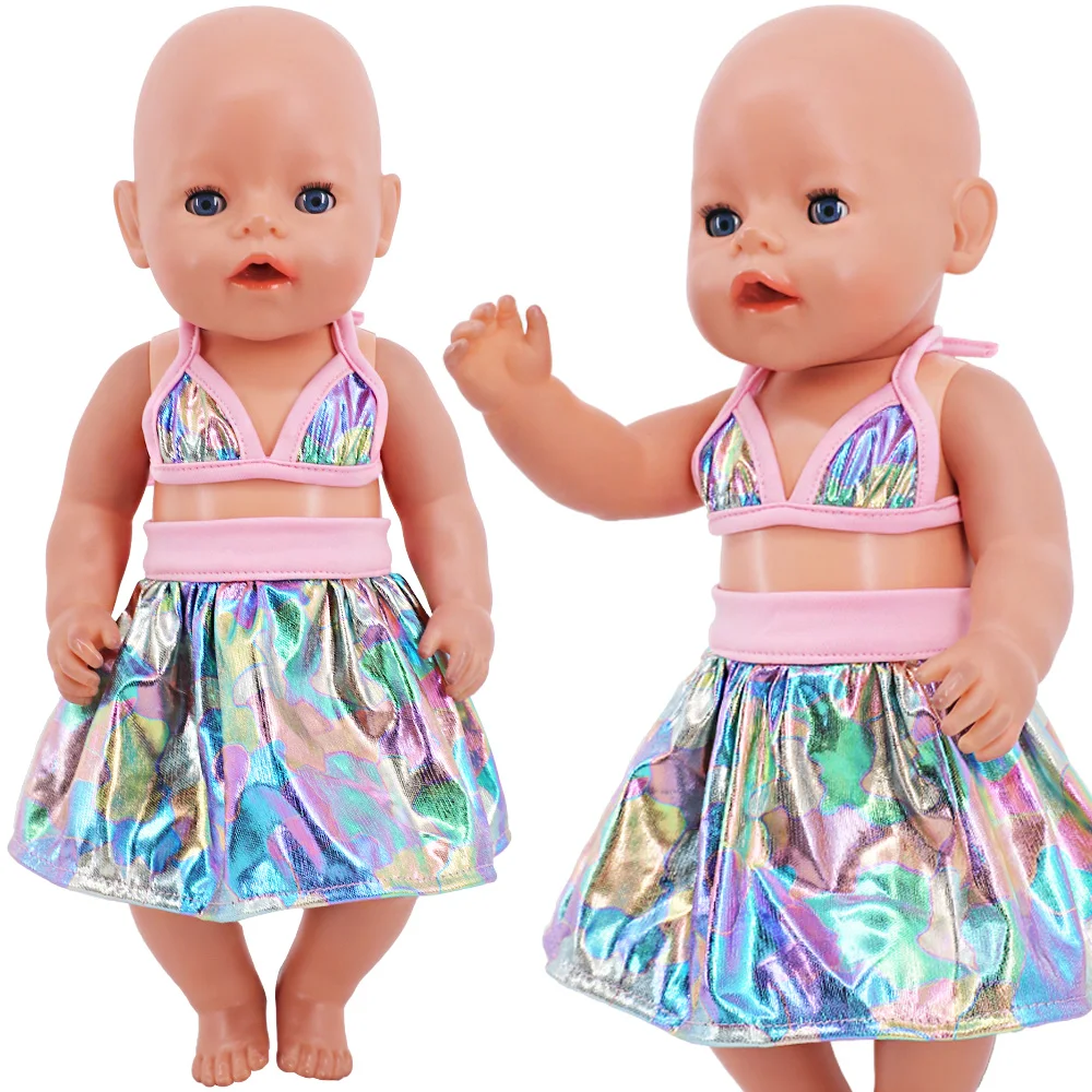 Doll Clothes Headwear+Swimsuit Accessories Fit 18 Inch & Baby Born Doll 43cm ,Toys For Girls,Our Generation