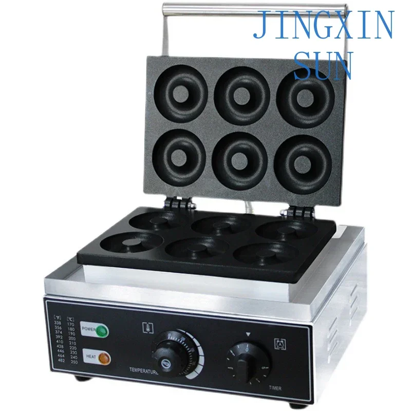 1550W Electric Donut Making Machine 6 Holes Donut Maker Machine Non-Stick Mini Donuts Machine