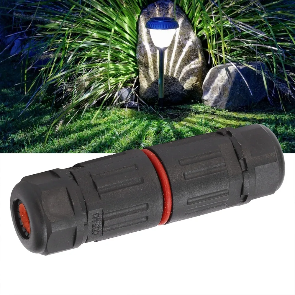 CDF M3 Cable Connector 3 Pin Straight Through IP68 Waterproof Connector PA66 Fire Retardant Quick Screw Wire to Wire Adapter image 3