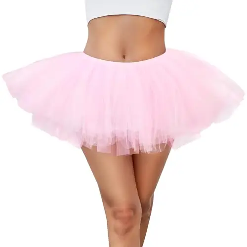 Light Lime Green Fluffy Mini Adult Women 5 Layered Tutu Skirt
