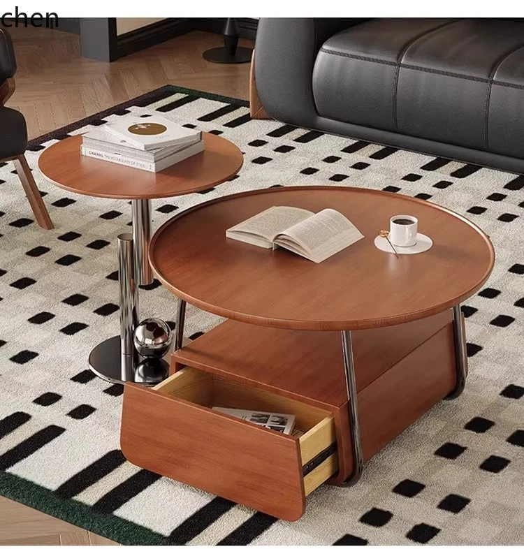 

YXY small apartment living room home modern simple high-end round coffee table