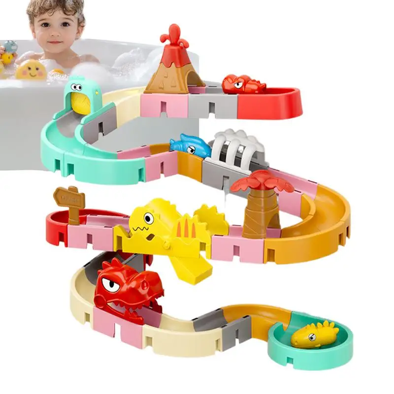 Scivolo giocattolo per vasca da bagno per bambini Ventose per vasca da bagno per bambini Giocattoli da bagno scivolosi interattivi per bambini dai 4 ai 8 anni