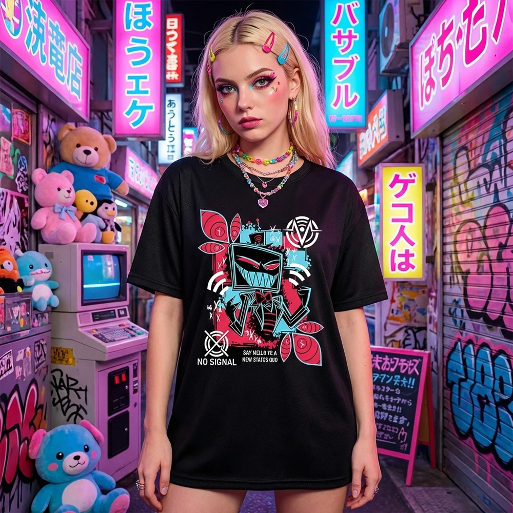 

Hazbin Hotel Vox 3D Printed T-Shirt Men's And Women's Harajuku Style Short-Sleeve Clothing Y2K Street Style Couple Crew Neck Top