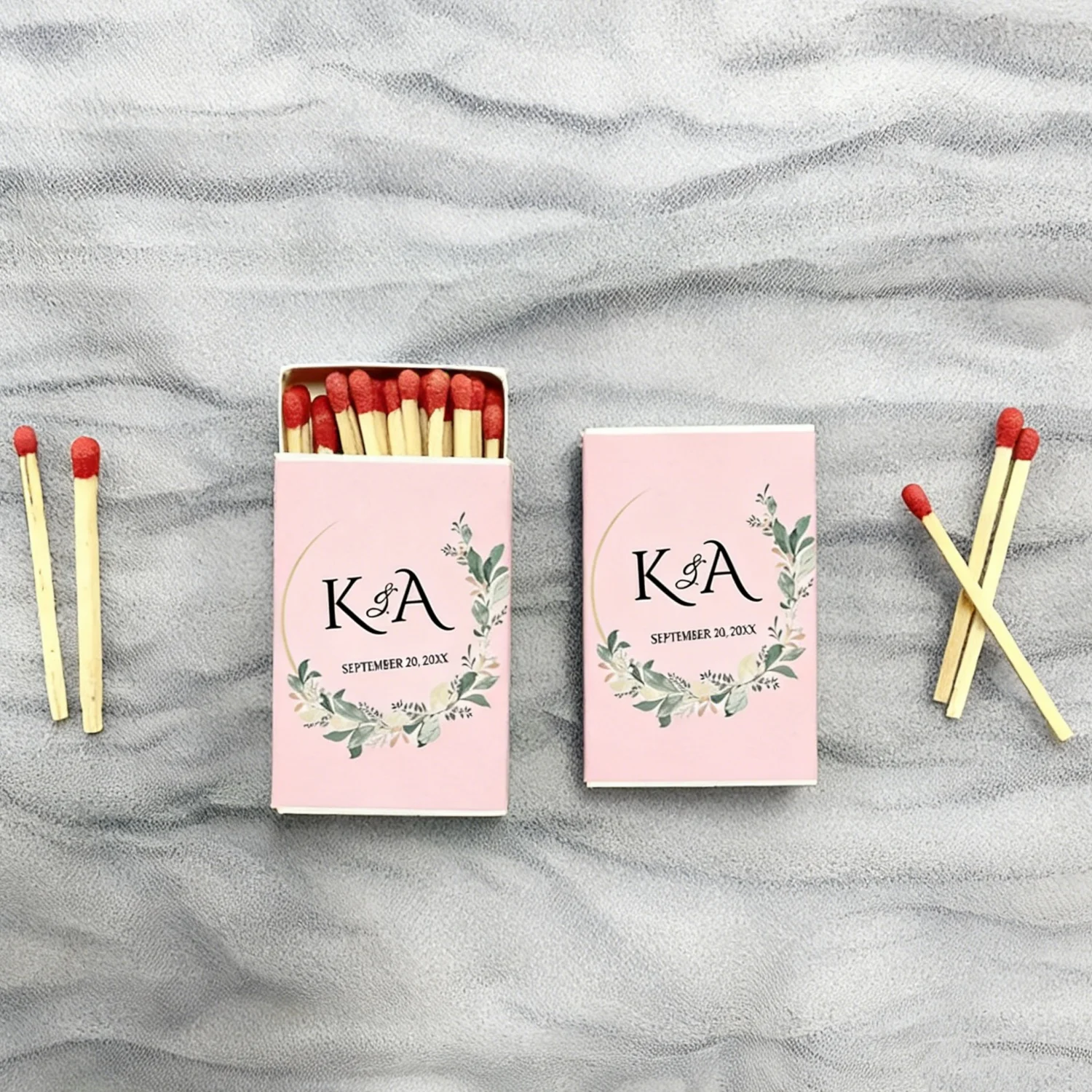 

Custom Small Wedding Matchboxes Favors, Personalized Mini Safety Match Boxes, Portable Favors for Wedding Guests