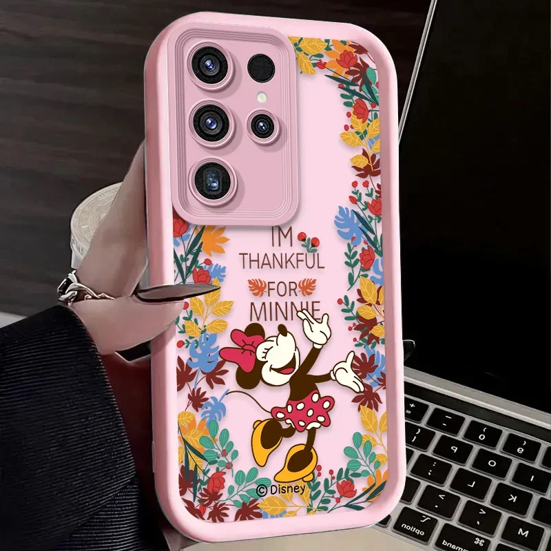 Etui do Samsung Galaxy S24 S23 S22 S21 Ultra Plus FE A54 A34 A14 A73 A53 A33 5G Disney Minnie Mickey Mouse Soft Silicone Cover