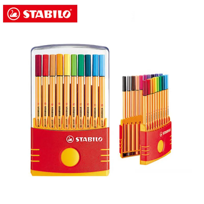 Stabilo 88 Sợi Bút Fineliner Bút Gel 0.4 Mm 10/20/25 Màu Chuyên Nghiệp Màu Nghệ Thuật Đánh Dấu Trường Văn Phòng Phẩm 1 bộ