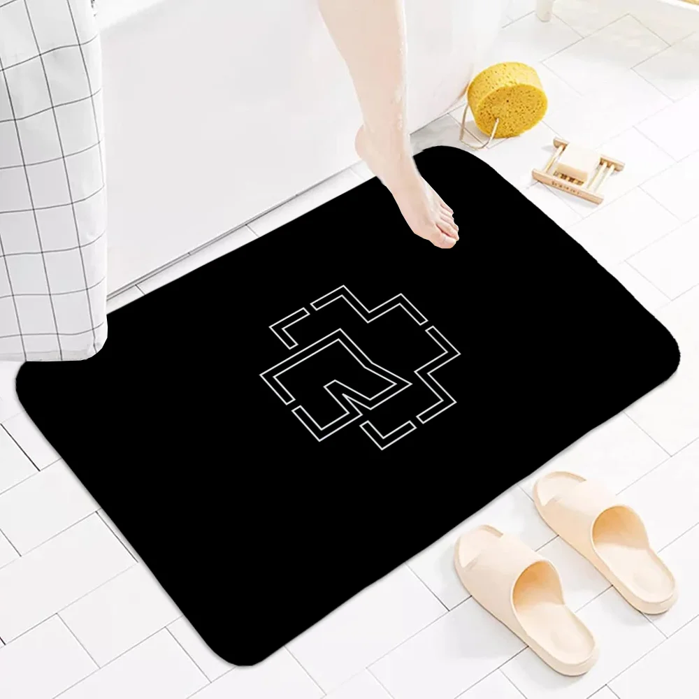 Bath Mat Rug Bathroom Foot Mat Non-slip Mat Small Floor Mats Door Mat N-rammstein-r Band Kitchen Carpet Rugs Carpets Room Home