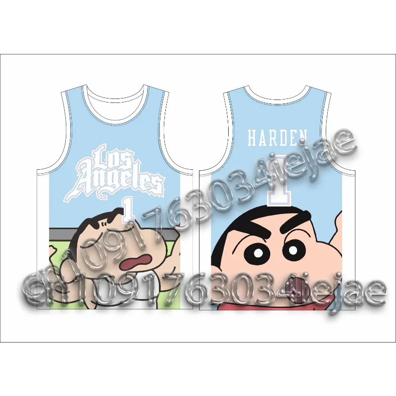 

Быстросохнущая баскетбольная рубашка Crayon Shin chan No 1 2025 для мужчин и женщин, спортивные тренировки, повседневная детская майка