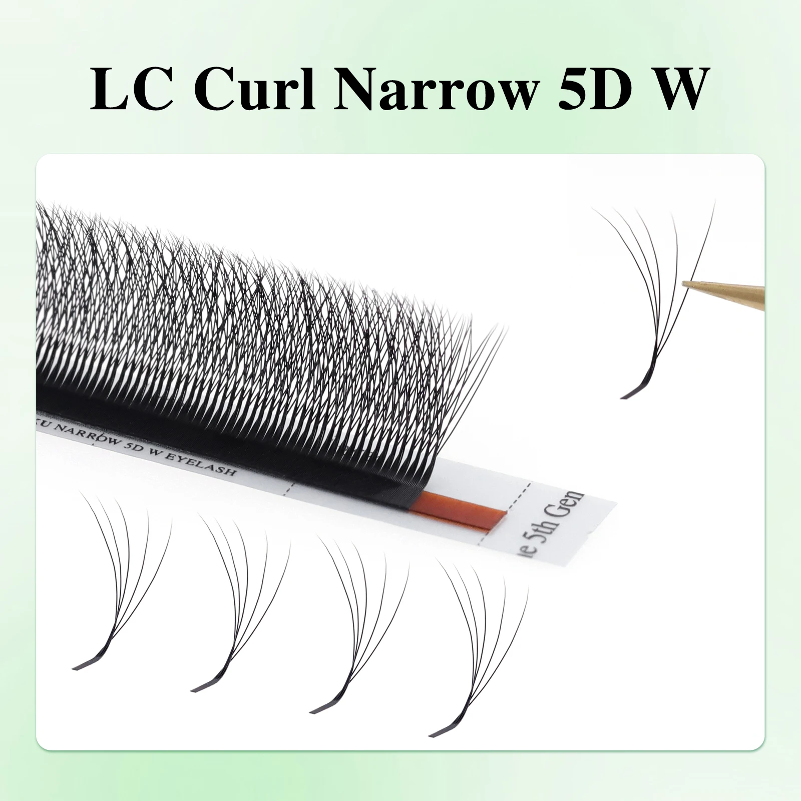 NAGARAKU V-Form Schmale 5D W Wimpernverlängerung Natürlich Weich Kleiner Fächer Flauschiger Look Mesh Volumen Vorgefertigte Wimpern – Detail 10