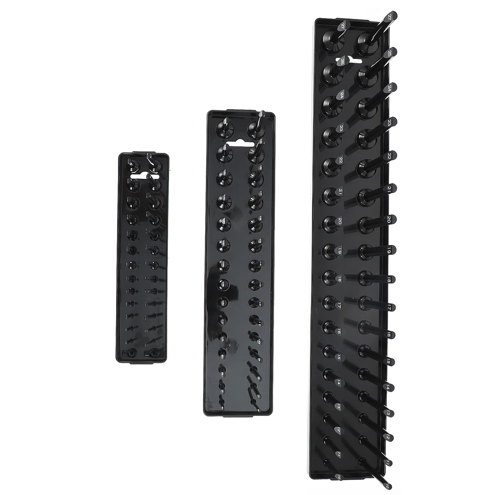 

3Pcs Metric Socket Organizer Heavy Duty Drive Socket Holder Durable Garage Workbench Management System