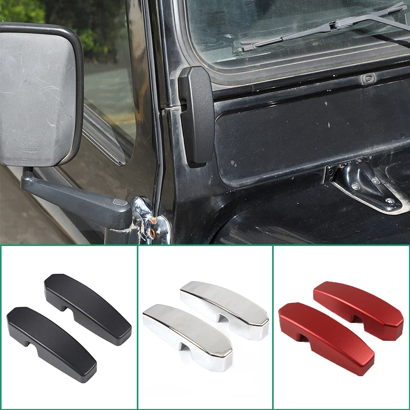 2PCS Aluminum Alloy Car Front Windscreen Bulkhead Support Bracket Cover for Land Rover Defender 90 110 130 2004-2018 Accessories