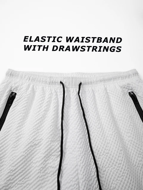 Men's Seersucker Beach Shorts with Mesh Liner Summer Casual Board Shorts with Zipper Pockets Quick Dry Swim Shorts Swim Trunks 4 Men's Seersucker Beach Shorts with Mesh Liner Summer Casual Board Shorts with Zipper Pockets Quick Dry Swim Shorts Swim Trunks 4
