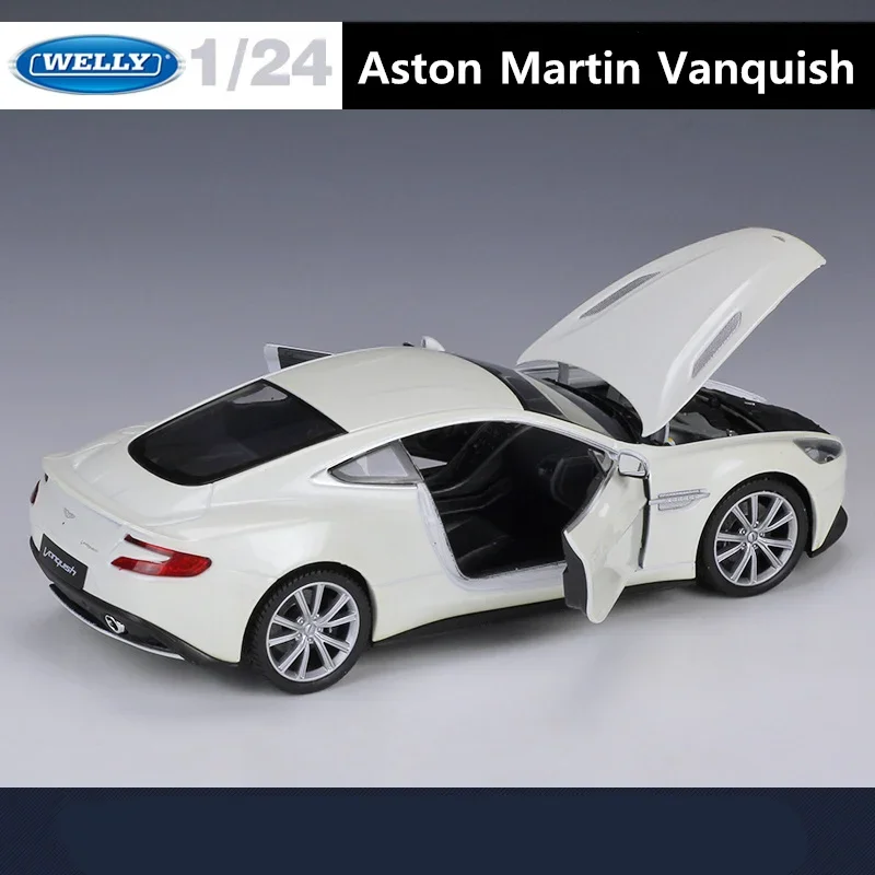 WELLY 1:24 Aston Martin VANQUISH Alloy Racing Car Model Diecast Metal Toy Sports Car Model Simulation Collection Gifts