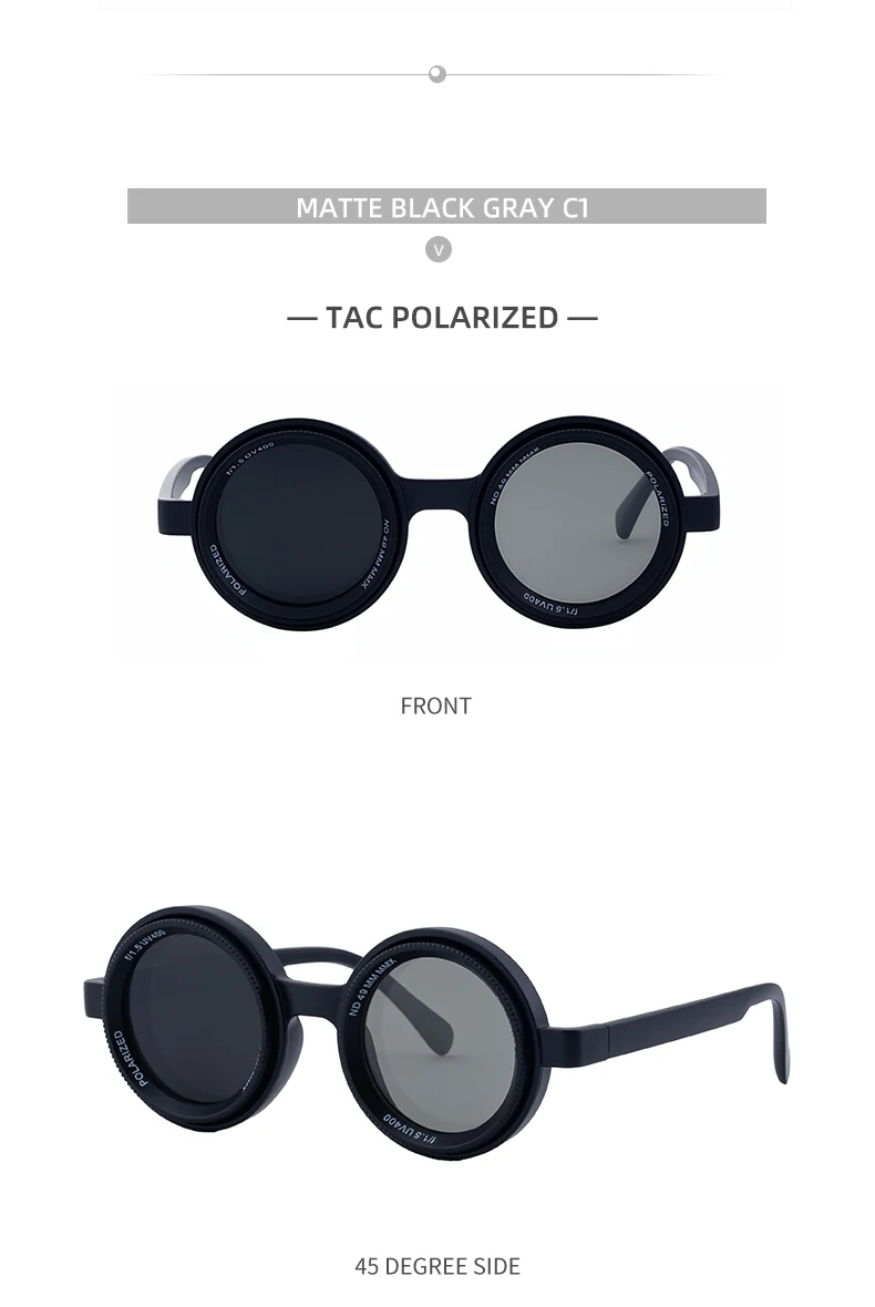 ND9 Verstellbare Dimmbare Sonnenbrille für Männer, Steampunk Retro Kleiner Rahmen Runde Sonnenbrille, Outdoor Angeln UV400 Fahrbrille für Herren – Detail 16