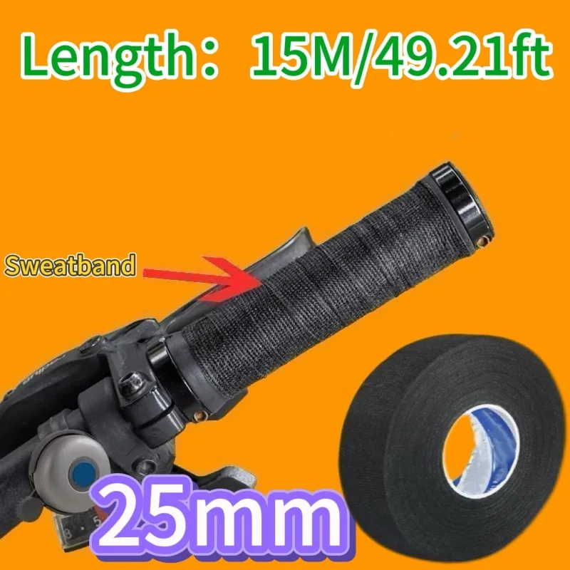 -40 ° C bis 80 ° C 9-32mm Breite Hitzebeständiges Flanell-Klebeband für Kfz-Verkabelung Schwarzes Hochtemperatur-Klebeband für Kabel