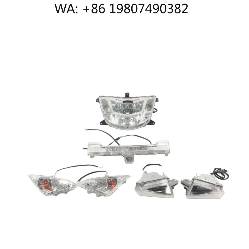 Complete LED Light Set Blue 6‑Lens Replacement Parts Headlight Front Rear Turn Signal Tail Lamp For CFP Scooter Spare Accessorie