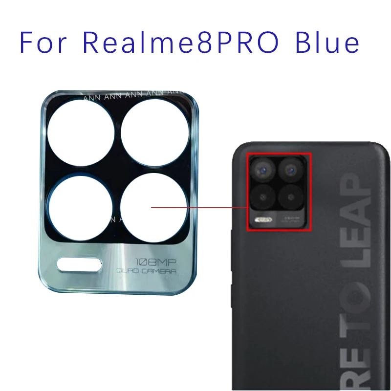 For OPPO Realme 8 Pro Rear Camera Glass Lens Back Camera Lens with Sticker Replacement Parts