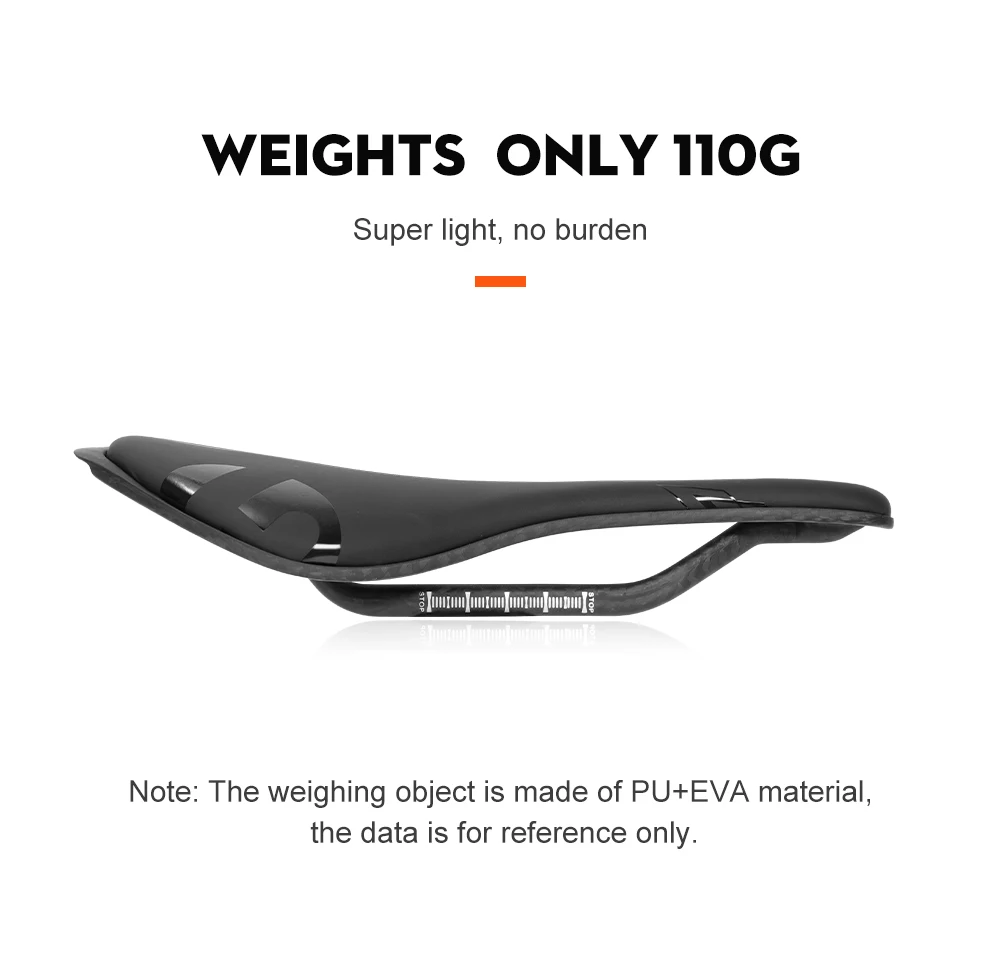 TOSEEK 3D-Gedruckter Fahrradsattel Ultraleichter Carbonsattel 245*135mm 135g Fahrradsitz für MTB Gravel Rennrad Fahrradteil – Detail 10