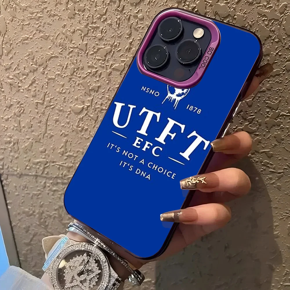 Everton. Não é uma escolha sua capa de telefone DNA IMD cor prata para iPhone 16 15 14 13 12 11 Pro Max Plus