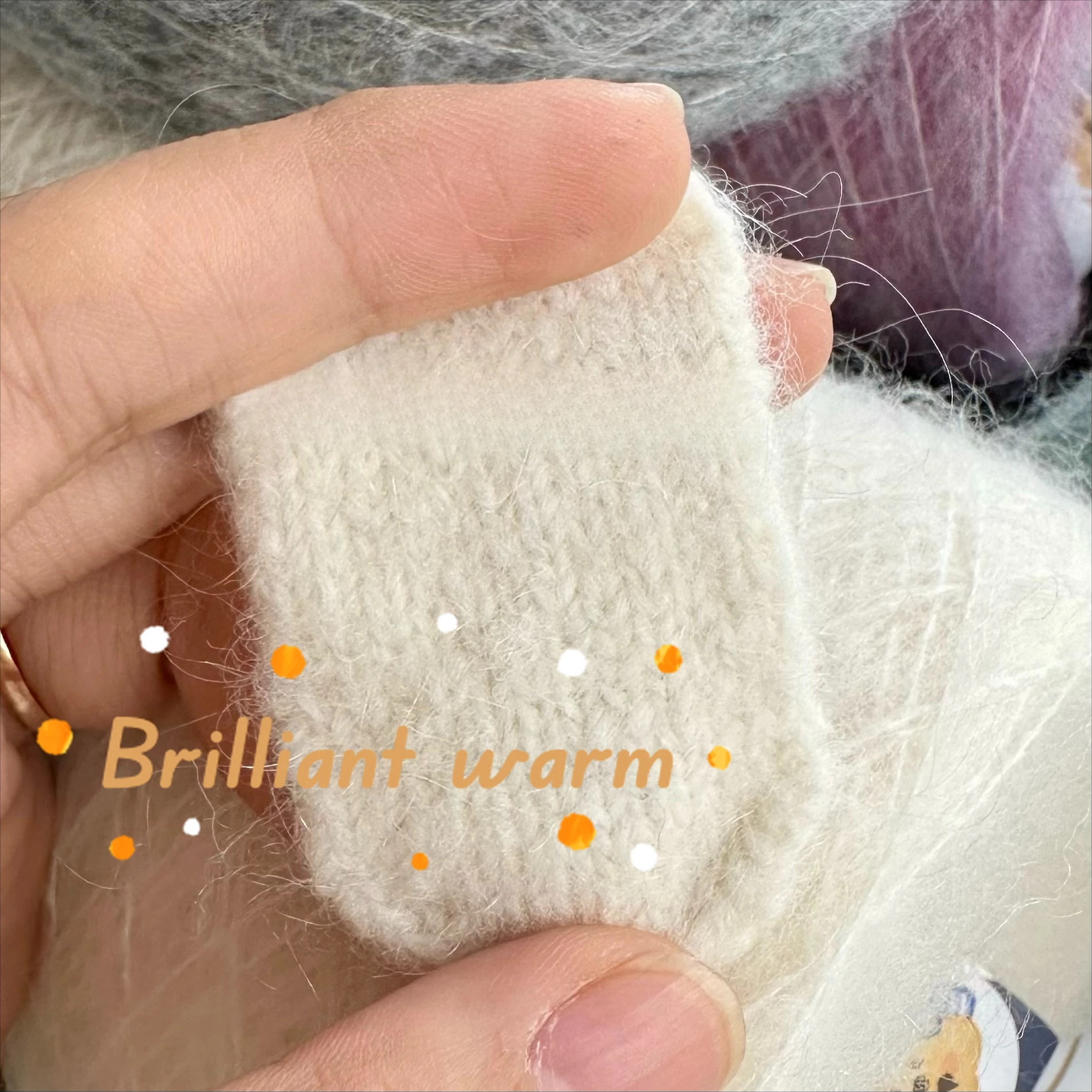 50g 40% Alpaca Mohair Yarn，Long Plush Thick Crochet Wool Yarn，For Knitting Scarf Baby Sweater Winter Soft Warmth Thread