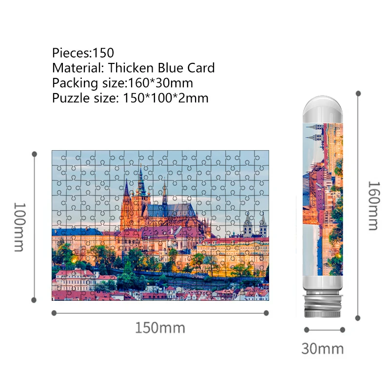 Challenging Jigsaw Puzzle Mini Pieces 150pcs Test Tube Educational Toy Family Game Portable Leisure Toy