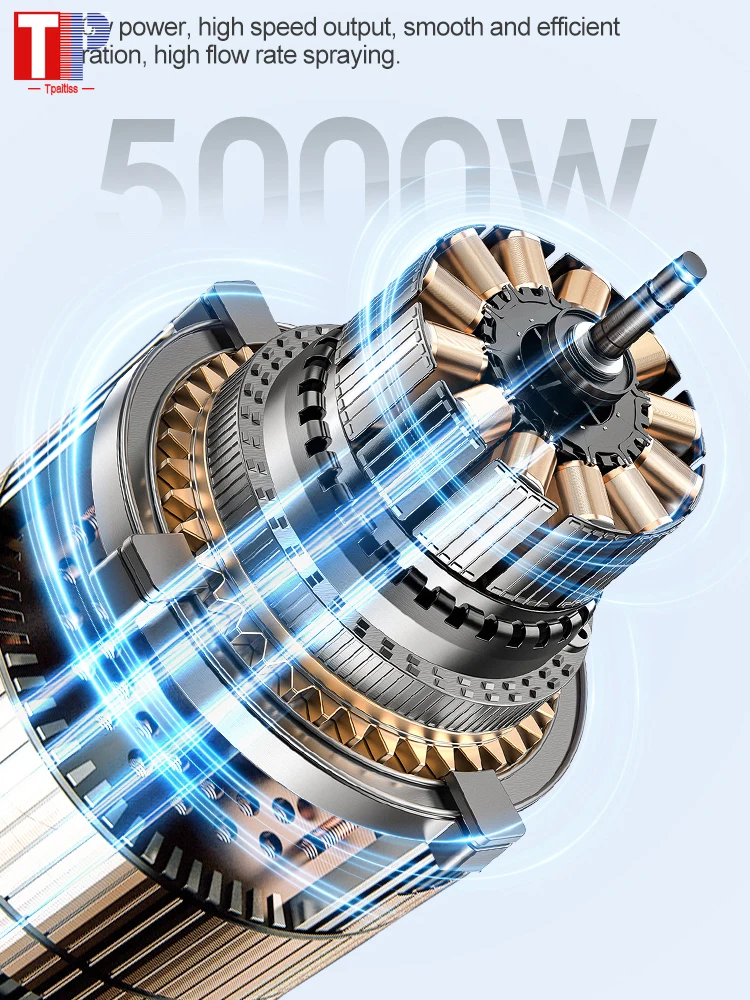 Tpaitlss  Professional High Voltage Paint Airless Sprayer Machine Backpack Handheld Airless Sprayer Lithium Battery