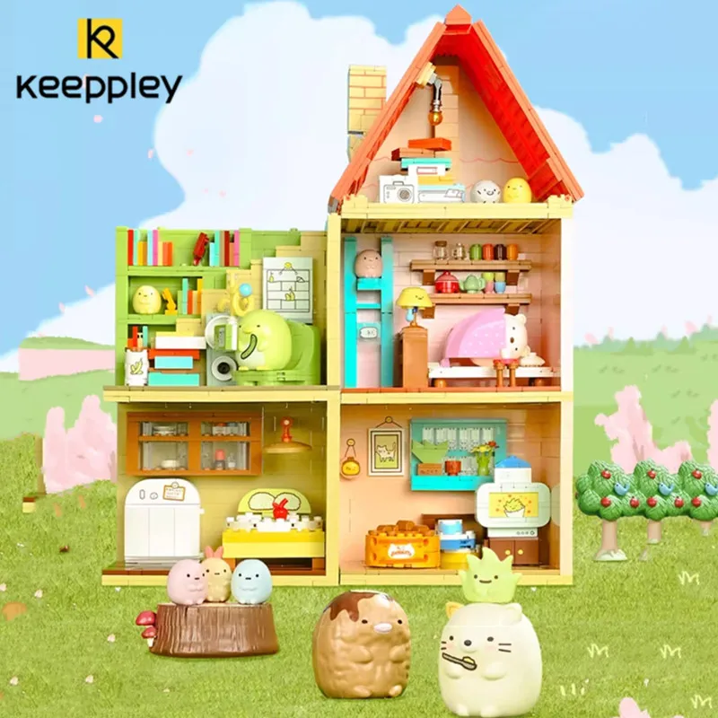 

keeppley corner creature Building Blocks Street View House Series Assembled Children's Toys Animation Peripheral Birthday Gifts