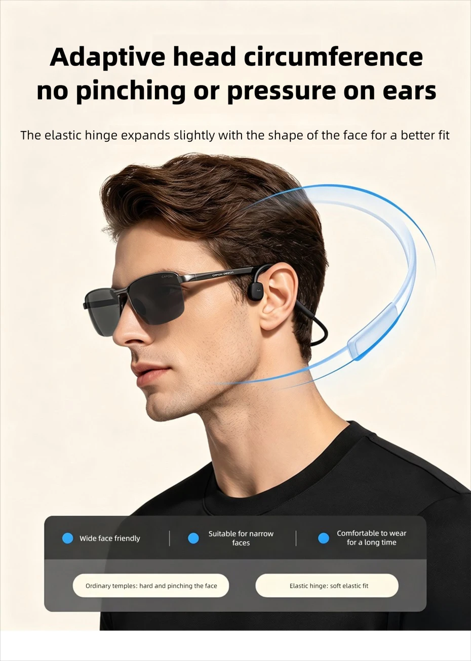 CAPONI neue Sonnenbrille für Männer Nylon polarisierte photo chrome Legierung fahren Sonnenbrille uv400 Marke Designer Sonnenbrillen bs8917 – Detail 4
