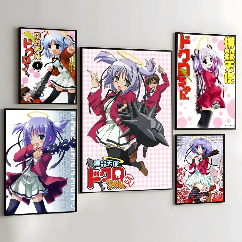 B-Bludgeoning Angel Dokuro-chan Painting Calligraphy Self Adhesive Wall Art Waterproof Print For Bedroom Hallway Home Decor