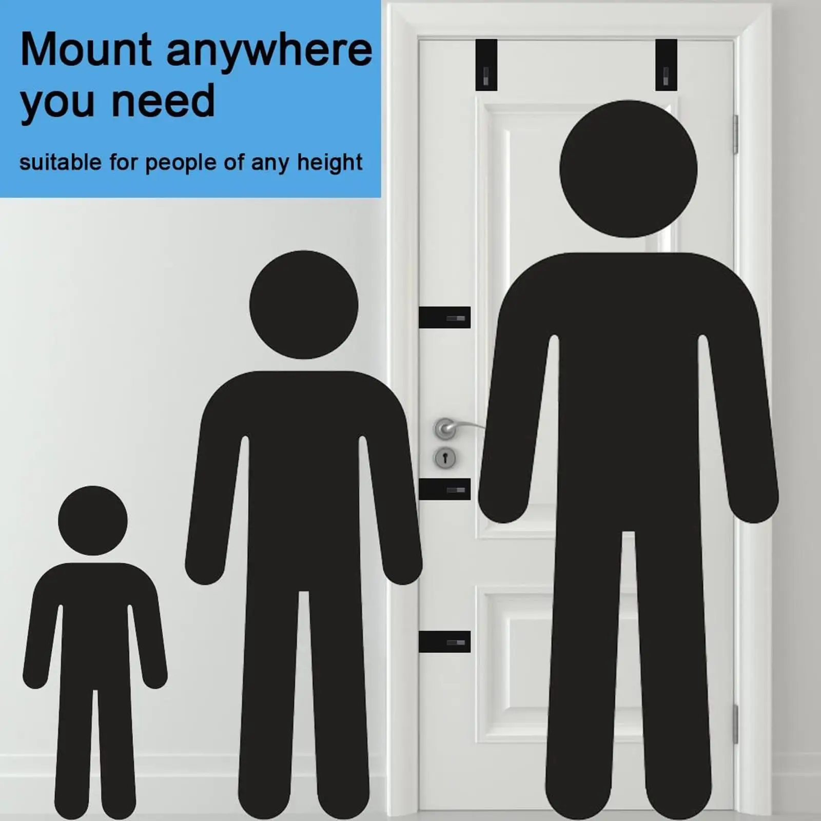 Lock Box Door Mount Bracket ,Stainless Steel , Adjustable Door Hook, for Family, Office