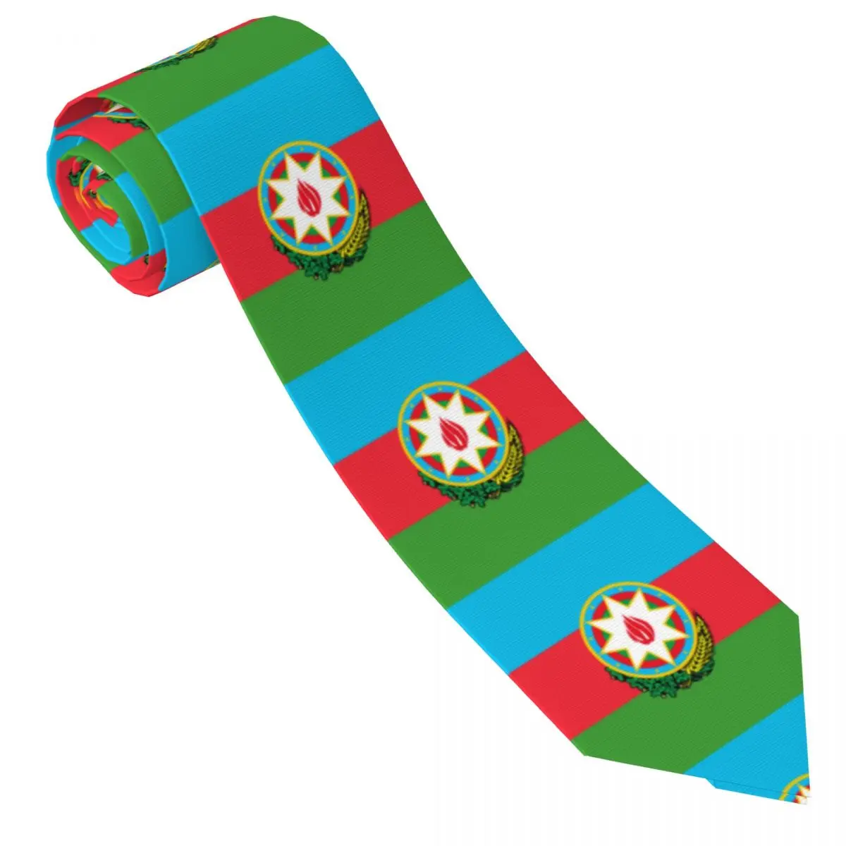 Flag Of Azerbaijan Neckties Fashion Neck Ties for Men Accessories Gravatas Gift